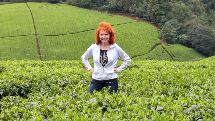 jan at tea farm